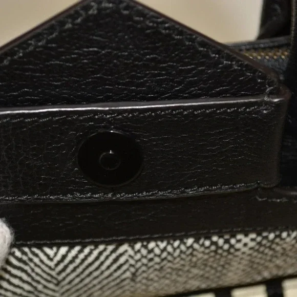 REBECCA MINKOFF COPENHAGEN BLACK/ WHITE PEBBLED LEATHER TOTE - Picture 9 of 16